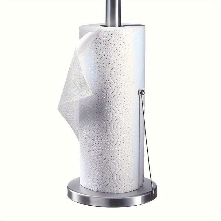Soporte para Toallas de Papel de Acero Inoxidable - Fácil Instalación, Estante Vertical de Cocina sin Taladro para Rollos y Pañuelos