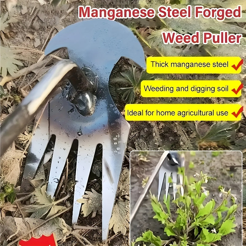 Rastrillo y Pala de Jardinería de Acero Inoxidable - Herramienta multifuncional para jardinería, adecuada para el mantenimiento del jardín y la excavación de hortalizas, duradera y resistente al óxido con revestimiento galvanizado