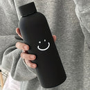 Botella de agua de acero inoxidable con tapa segura, 1 unidad, lavado a mano, reutilizable y multifuncional para hombres, mujeres, estudiantes y oficina, portátil para viajes y uso en vehículos, termo aislante no eléctrico