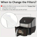 12 piezas de filtros de aire reemplazables para vaporizadores de aceite y freidor de aire, adecuados para freidor de aire de 6 cuartos, reemplazo de filtro de eliminación de olores.