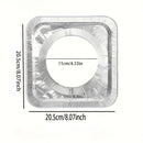 20pcs Cubiertas Desechables de Aluminio para Estufas de Fácil Limpieza - Ajustables a Estufas de Gas y Eléctricas, Mantienen la Cocina Impecable