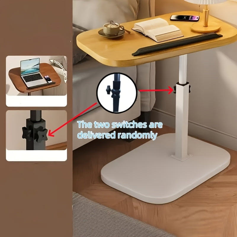 Escritorio de Pie Ajustable Moderno con Tapa Abatible - Fácil de Montar, Compacto y Duradero para Ahorrar Espacio, Ideal para Sala de Estar, Dormitorio o Área de Recepción en Interiores
