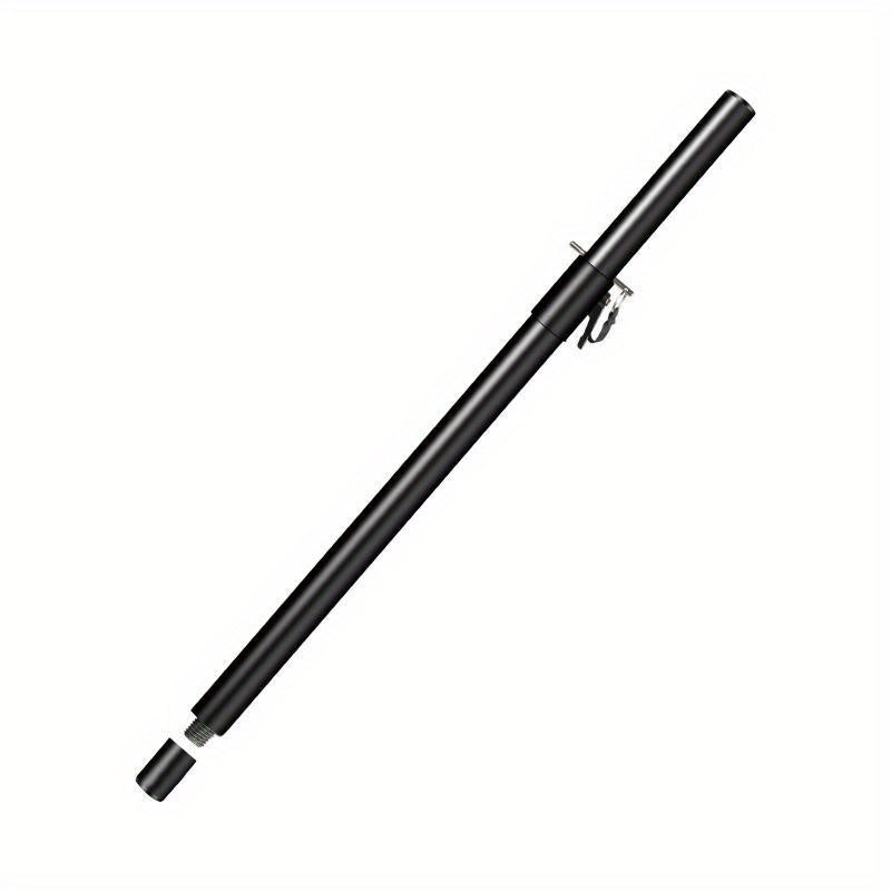 Poste de Altavoz Metálico Ajustable en Altura con Varilla Roscada M20 y Conector Jack de 35mm - Extensores Negros Resistentes para Subwoofers, Montaje Fácil para Sonido En Vivo y Actuaciones Escénicas