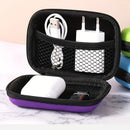 Estuche bohemio para audífonos de EVA - Organizador de viaje compacto para auriculares, cargadores, cables y más con cierre de cremallera, funda portátil, bolsa pequeña, organizador electrónico, tarjetas SD y joyeros