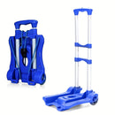 1 pieza de camión de mano plegable de aluminio ligero con 2 ruedas - Carrito de equipaje portátil y plegable para viajes de aeropuerto y mudanzas, negro, esenciales para el viaje | Manija ergonómica | Base de plástico duradera, carrito de viaje
