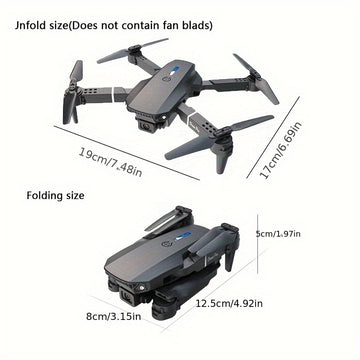 Drone Profesional E88PRO para Principiantes de Mayor Venta 2025, Acrobacias a 360°, Transmisión de Imagen por APP, Flotación Óptica, Despegue y Aterrizaje con un Clic, Cuerpo Plegable Portátil, Fácil de Operar, Regalo Ideal para Vacaciones