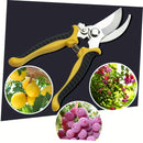 1 pieza de tijeras de poda ergonómicas de acero inoxidable con mango de goma de agarre cómodo - Cortadoras de jardín duraderas para cortar ramas de manera eficiente, diseño ambidiestro, esencial para el jardinería y el cuidado del césped, tijeras de jard