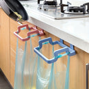 Soporte para bolsas de basura, estante de plástico sobre la puerta, estante de almacenamiento de basura, soporte para bolsas de basura debajo del fregadero de cocina, estante colgante de puerta de armario doméstico, basura de cocina sin agujeros, estante