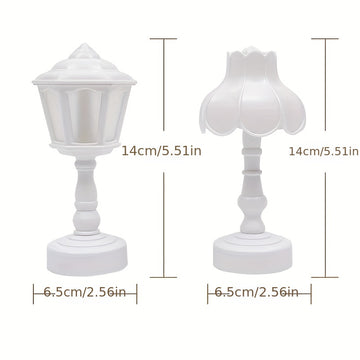 1Pza, Lámpara De Mesa Pequeña LED, Luz De Noche Transparente Acrílica, Retro Nostálgica, Adornos De Ambiente De Decoración Del Hogar, Mini Lámpara Para Mesa Pequeña.