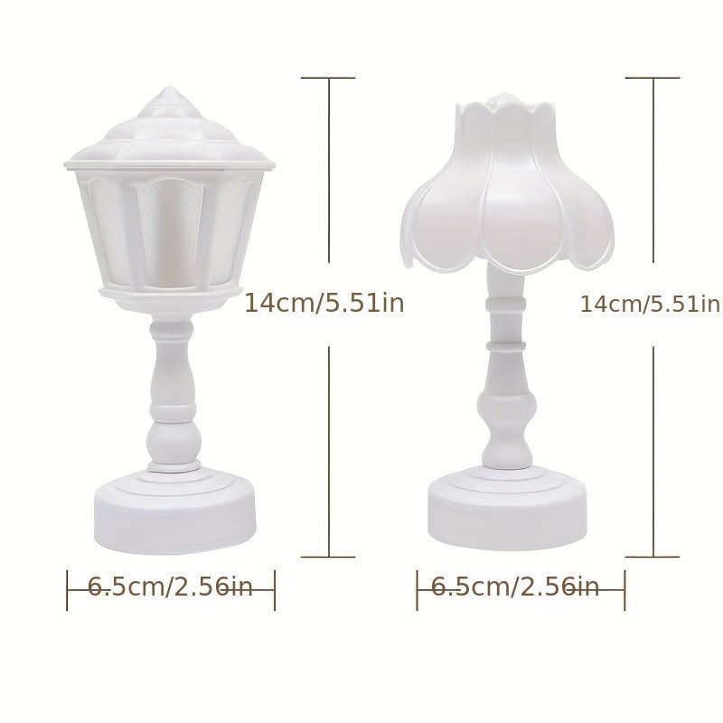 1Pza, Lámpara De Mesa Pequeña LED, Luz De Noche Transparente Acrílica, Retro Nostálgica, Adornos De Ambiente De Decoración Del Hogar, Mini Lámpara Para Mesa Pequeña.
