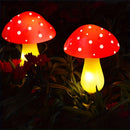 Luces solares para jardín en forma de hongo, 8 modos, LED rojo y amarillo, iluminación para caminos exteriores, decoración para bodas y festividades, energía solar, eficientes y fáciles de instalar, luz solar para exteriores