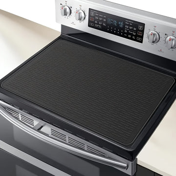 1pc Cubierta de Estufa Premium de Silicona - Resistente al Calor hasta 500°F, Diseño Antideslizante en y Gris para Cocinas Eléctricas/Vidrio, Protector Multiusos y Secador de Utensilios, Prevención de Arañazos/Datos, Accesorio Elegante para Cocina, Durad