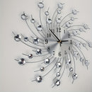 1 reloj de pared con diseño de noche estrellada - Reloj digital de metal silencioso con indicador de fase lunar, marco de metal redondo para decoración de sala de estar y comedor, funcionamiento con batería (AA no incluidas), decoración lunar
