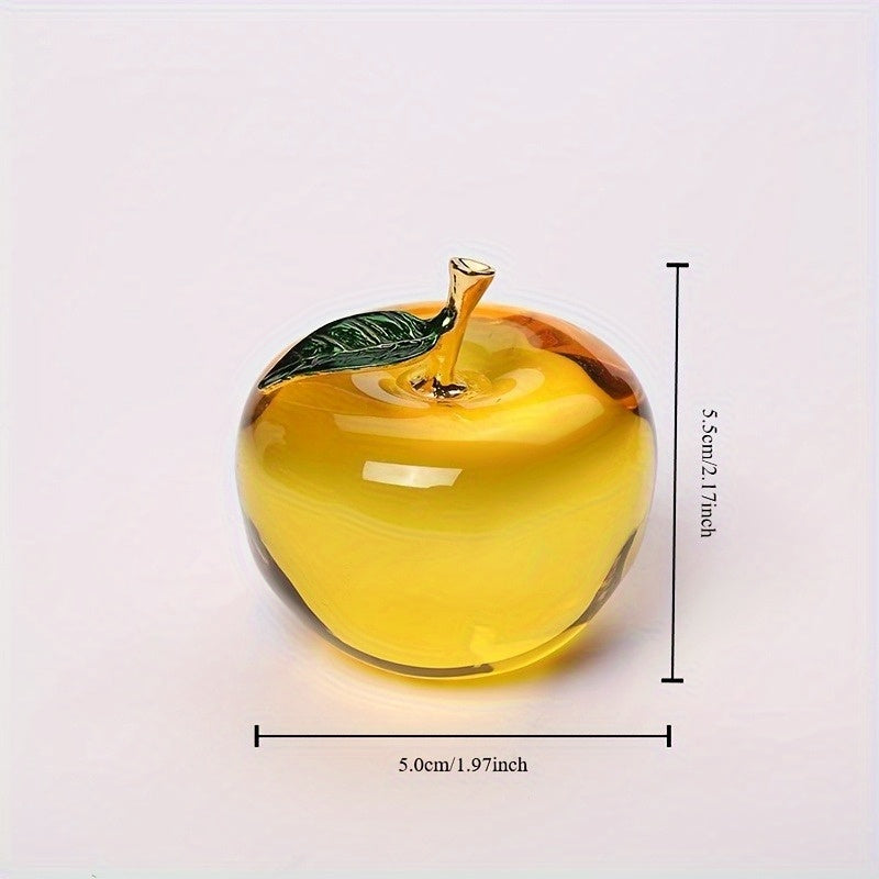 Adorno de manzana de cristal, centro de mesa de manzana roja, regalo de vacaciones para Navidad, Acción de Gracias, Año Nuevo, Día de San Valentín, Día de la Madre, decoración festiva.