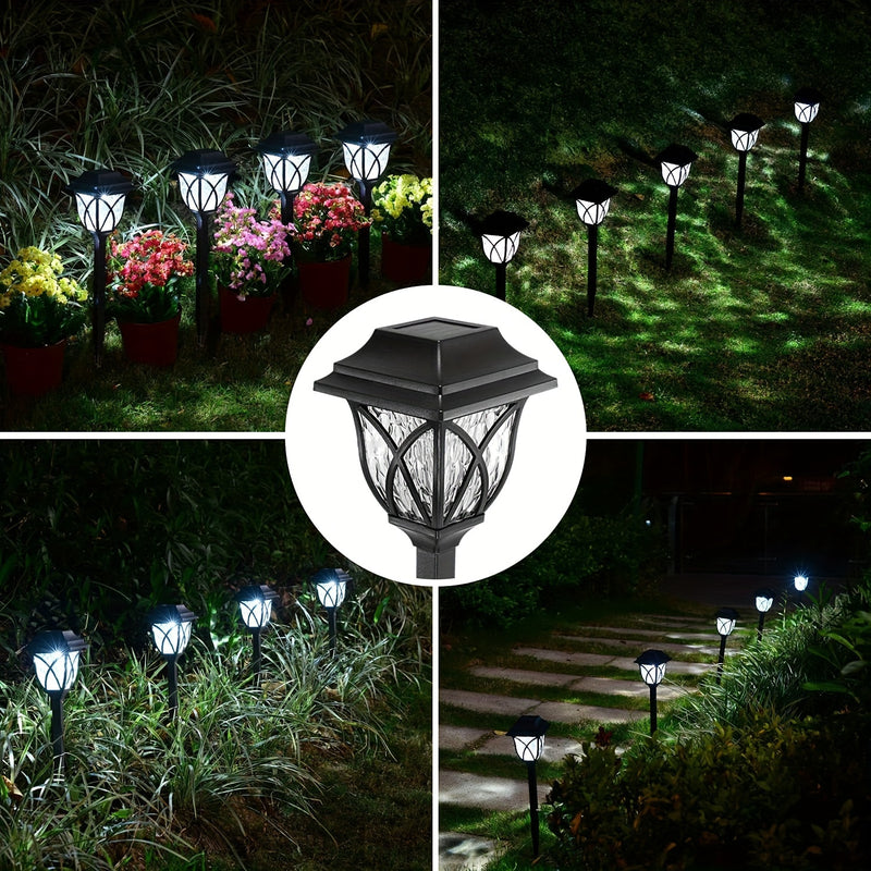 Lámpara solar para jardín, decoración exterior, luz solar nueva para patio, jardín, villa, césped, habitación (7 piezas)
