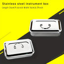 Un paquete, dos paquetes - Material de acero inoxidable, caja de instrumentos de nueve pulgadas, caja de instrumentos con o sin agujeros, adecuada para y almacenamiento de herramientas de uñas, tatuajes, herramientas dentales, etc.