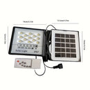 Lámpara LED solar, 1 unidad - Ultrabrillante, luz para interior/exterior con control remoto, pantalla de plástico y vidrio resistente, ideal para iluminación de hogar, patio o jardín, luces solares para exteriores, diseño moderno, acabado pulido