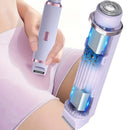Máquina de afeitar eléctrica 2 en 1 para mujeres, con cabezal dual, para zonas sensibles - Depiladora húmeda y seca para piernas, axilas y área del bikini - Portátil, recargable, inalámbrica - Herramienta suave y depilatoria, máquinas de afeitar para muj