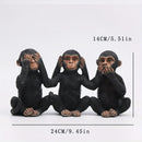 1pc Adorno de Tres Monos, Decoraciones para Interiores y Exteriores