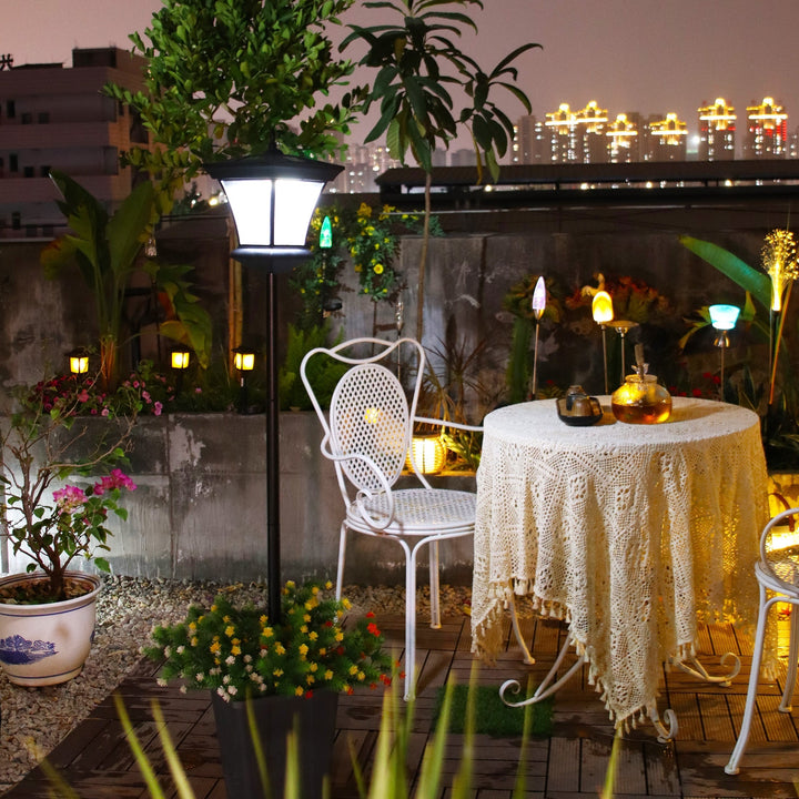 1pc Luz Solar de Jardín Exterior Primaveral Ahorro Energético, Lámpara para Césped con Jaula Decorativa LED Sin Cable para Paisaje y Macetas