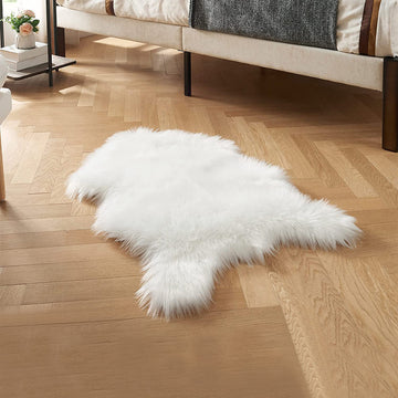 Alfombra de piel sintética de 1 pieza, alfombra de piel de animal de imitación para sala de estar, dormitorio, suelo, sofá, silla