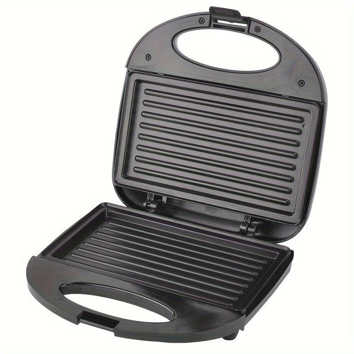 Horno portátil para sándwiches y paninis - Máquina de asado compacta de 2 rebanadas con calefacción de doble cara, control de temperatura inteligente, giro rápido de desayuno, material de bakelita, enchufe de EE. UU., perfecto para el hogar o viajes, ese