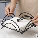 Soporte de Papel de Metal Versátil - Estante de Almacenamiento de Servilletas y Papel Cuadrado para Escritorio, Oficina y Decoración del Hogar | Regalo Perfecto para Navidad, San Valentín, Ramadán