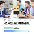 Adaptador WiFi6 AX900m USB 900Mbps con Tecnología MU-MIMO, Banda Dual de 2.4GHz y 5.8GHz para Escritorios y Portátiles, Compatible con 802.11ax, Gran Penetración y Mejor Cobertura, Plug-and-Play, Función Receptor/AP Hotspot