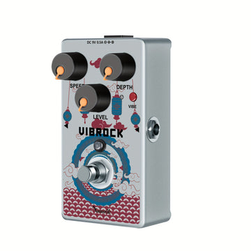 Pedal de guitarra de modulación psicodélica rock, coro-tremolo, monobloque, pedal de efectos múltiples con coro/tremolo, pedal de modulación psicodélica rock para guitarra eléctrica, bypass verdadero
