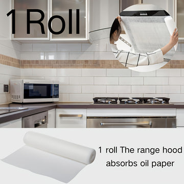 33ft Papel Absorbente para Campana Extractora - Filtro Resistente de Aceite y Humo para Cocina y Garaje, Diseño de Corte Fácil, 10m Largo, Ideal para Chefs Caseros y Mantenimiento de Electrodomésticos, Limpieza del Área de Cocina, Instalación Sencilla, M