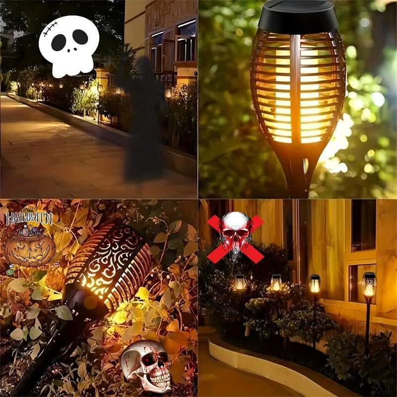 Luces solares para exteriores, paquete de 16, 10, 6 o 4, LED cálido, mini linterna solar con llama parpadeante, iluminación decorativa para jardín y patio, encendido automático del atardecer al amanecer