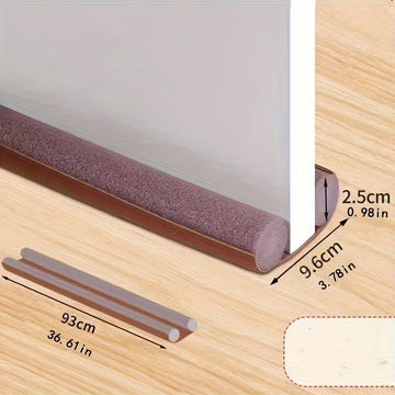 1pc Baffle Antiviento para Debajo de Puerta - Tira de Sellado de Goma y Tela de Alta Resistencia, Insonorizante, Ahorro Energético, Tope de Puerta Impermeable para Dormitorio - Disponible en Gris