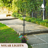 1pc DJGIFI Luz Solar para Camino con Macetero Integrado - Lámpara de Jardín Exterior Autoencendido/Apagado, IP44 Iluminación Solar de Alta Calidad para Patio, Pasillo y Césped - Luces Solares para Jardín, Acabado Mate, Plástico Duradero, Ideal para Entus