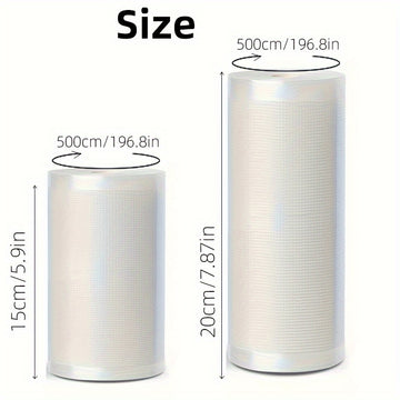 1 rollo, bolsas de sellado al vacío profesional Agashe, superficie de textura avanzada, eliminación eficiente del aire, sello a prueba de fugas, para almacenamiento de alimentos a granel, preparación de comidas, cocción lenta, compatible con la mayoría d