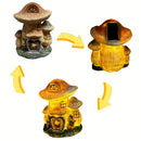 Luz de energía solar, Casa de hongo hermosa de resina, Casa de hongo brillante, Estatua de luz para exteriores, Ornamento de luz de decoración para paisajes, Jardín, Patio, Decoración de luz para césped, Regalo para amigo