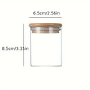 4/6/12 Piezas de Tarros de Vidrio para Especias, Hechos de Material Transparente de Borosilicato Alto con Tapas de Bambú Selladas, Contenedores Portátiles para Almacenar Té, Café en Grano, Azúcar, Dulces, Galletas y Utensilios de Cocina