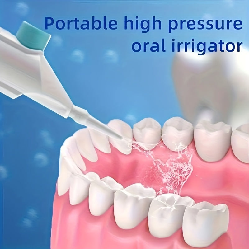Irrigador bucal de alta presión para el hogar portátil Limpieza de dientes con agua hilo dental manual de alta presión limpiador de dientes