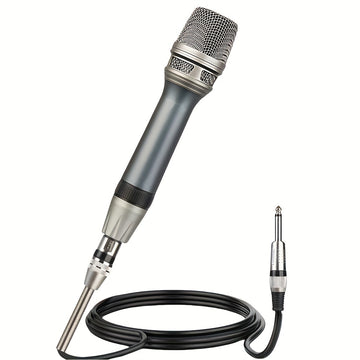 Micrófono Vocal Dinámico Profesional - Cardióide Unidireccional, Portátil con Encendido/Apagado para Interruptor & Cable XLR de 177in a 1/4'' - Azul Marino