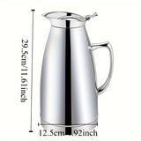 Hervidor Aislado de Acero Inoxidable - Termo de Doble Capa al Vacío, Olla Térmica para Bebidas Calientes y Frías con Asa y Boquilla, Ideal para Cocina y Comedor