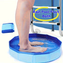 Baño de Pies Plegable de PVC - Bañera Portátil para Remojar los Pies con Diámetro de 48.26 cm para Entrada de Piscina, Camping y Playa - Sin Necesidad de Electricidad, Diseño Duradero y Ahorra Espacio con Almacenamiento Fácilmente Plegable, Soporte Robus