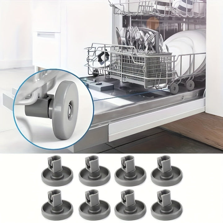 4/8pcs Rueda para Lavavajillas Debajo del Estante, Diámetro 40mm, Adecuado para DISHLEX ELECTROLUX IKEA AEG Favorite Privilege Zanussi, Tamaño: 40x29mm/1.57x1.14in