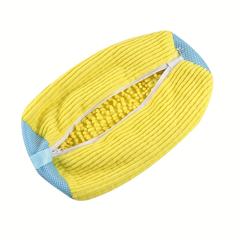 Bolsa Reutilizable para Limpieza de Zapatos con Cremallera de Nylon Duradera y Forro Antiruido - Fundas Universales Lavables a Máquina para Calzado Casual y Deportivo, Cubierta Protectora Amarilla para Zapatos, Bolsas de Lavandería