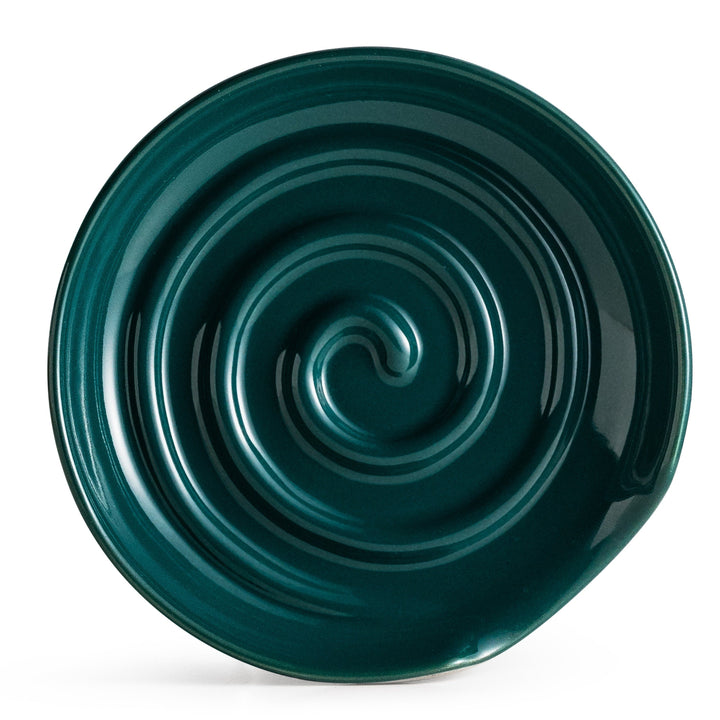 Descanso de Cuchara Cerámico - Soporte Grande para Cucharas y Espátulas Seguro en la Estufa, Decoración Duradera Resistente al Calor para Cocina de Granja, Diseño Ergonómico para Utensilios de Madera, Utensilios de Cocina