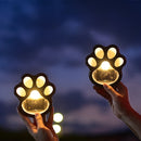 4 Piezas de Luces Solares para Tierra, Escalones y Pasos Decorativos con Forma de Huella de Gato, Adecuadas para Jardín, Césped o Balcón