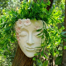 Maceta de Pared Montada en Resina Blanca con Decoración de Flores Rosas - Arte Mural para Jardín Interior/Exterior para Cualquier Estilo de Habitación, Decoración de Jardín