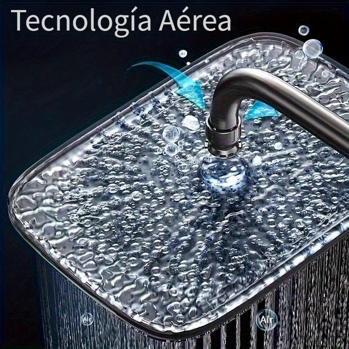 1 Juego de Ducha Termostática, Juego de Grifos de Ducha Digital, Cabeza de Ducha de Lluvia | Grifo de Ducha de Teclas de Piano, Juego de Mezclador de Ducha de Baño con Cabeza de Ducha de Lluvia, Espouta de Bañera, Ducha de Mano y Espray de Bidet, Montaje