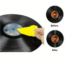 Kit de limpieza de discos de vinilo con cepillo ajustable y retraíble y paño de limpieza, limpiador activo de 60 ml, no deja marcas en los discos.