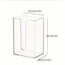 Porta pañuelos de acrílico transparente para pared, montaje con adhesivo sin taladro, organizador cuadrado minimalista para baño y cocina, ahorra espacio para pañuelos y artículos esenciales