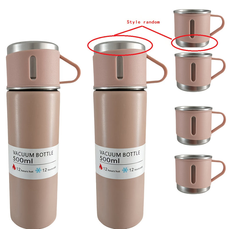 Juego de 6 Piezas con Taza Aislada y Botella Portátil para Bebidas Calientes y Frías