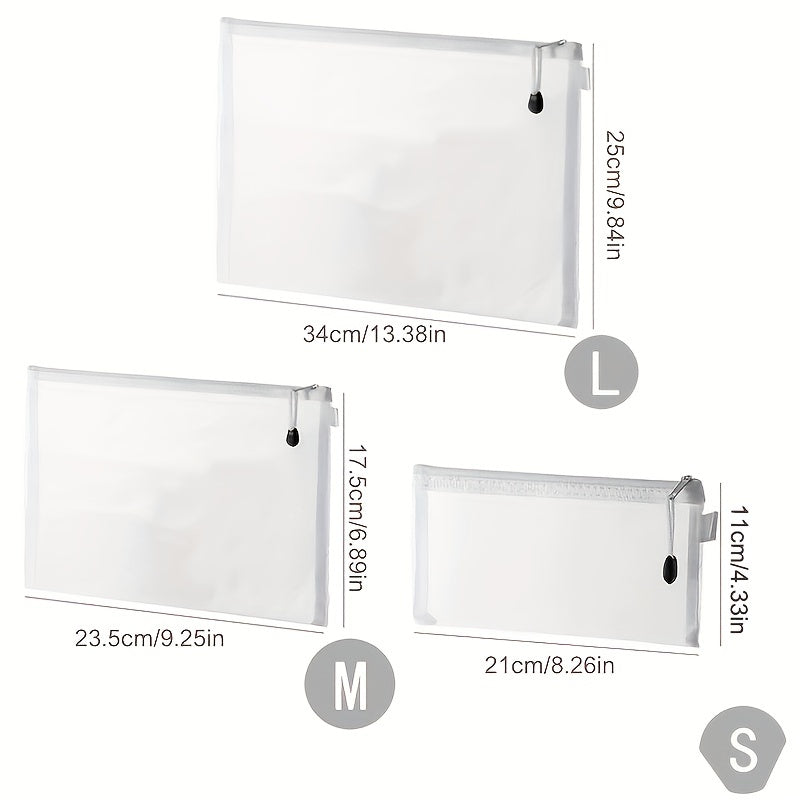 Bolsa de Malla de Plástico de Tamaño Extra Grande con Cremallera, Bolsa Resistente al Agua para Organizar Suministros Escolares y de Oficina, Bolsas para Rompecabezas y Juegos, Bolsa de Malla con Diseño Criptográfico para Suministros Escolares y Organiza
